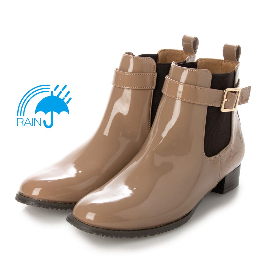 【防水加工】テーン tehen 雨の日も安心♪防水サイドゴアブーツ　TN5002 BEIGE M　(23.0～23.5)