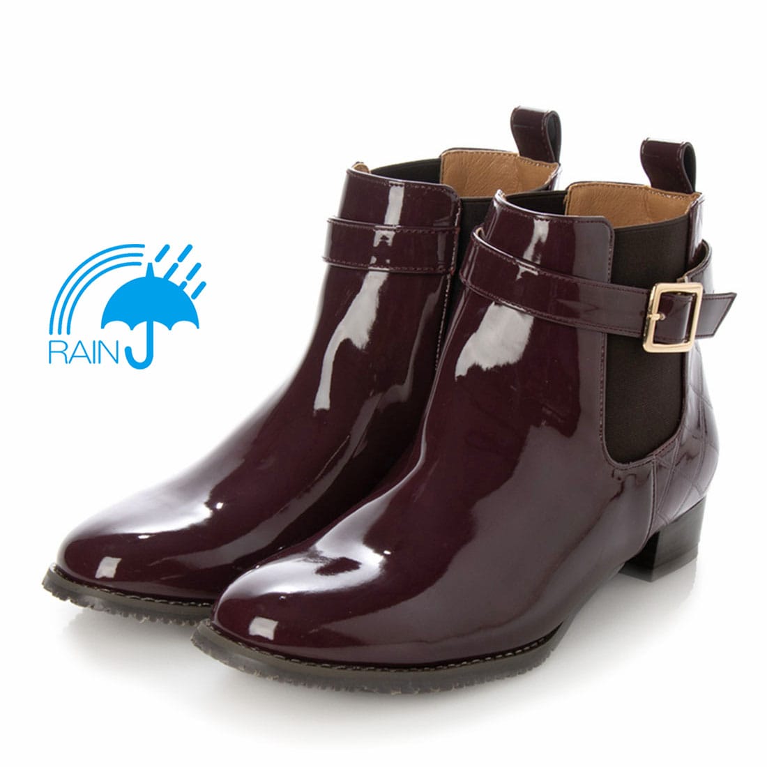 【防水加工】テーン tehen 雨の日も安心♪防水サイドゴアブーツ　TN5002 WINE M　(23.0～23.5)