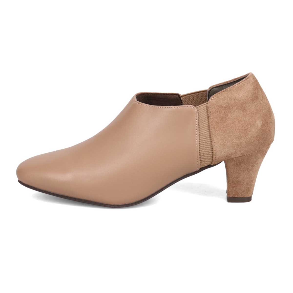 テーン tehen すっきりキレイ目サイドゴアブーティ　TN5508 D-BEIGE 23.0