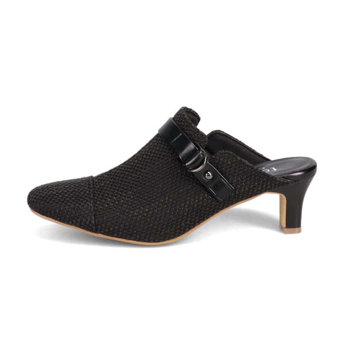 テーン tehen 不動の人気デザイン　スッと履けてきちんと見えるデザインミュール　TN5510 BLACK-TX 23.0