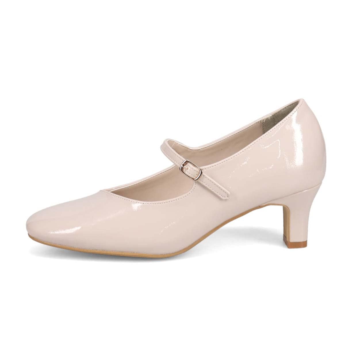 テーン tehen 甲ストラップ付　5.5cmヒールベーシックパンプス　TN5514 L-BEIGE-E 23