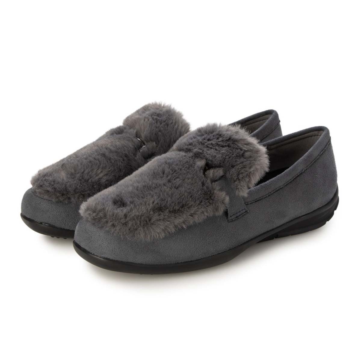 テーン tehen ビットとファー付きドライビングシューズ TN5704 GRAY 23.0