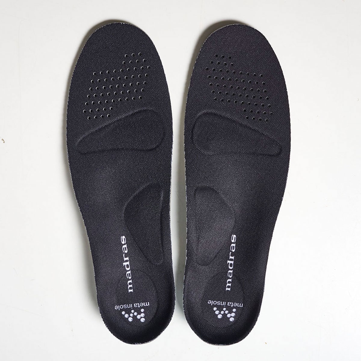 マドラス madras  meta インソール ユニセックスカップインソール アクティブタイプ【返品不可商品】 BLACK Mサイズ（25.5～26.5）