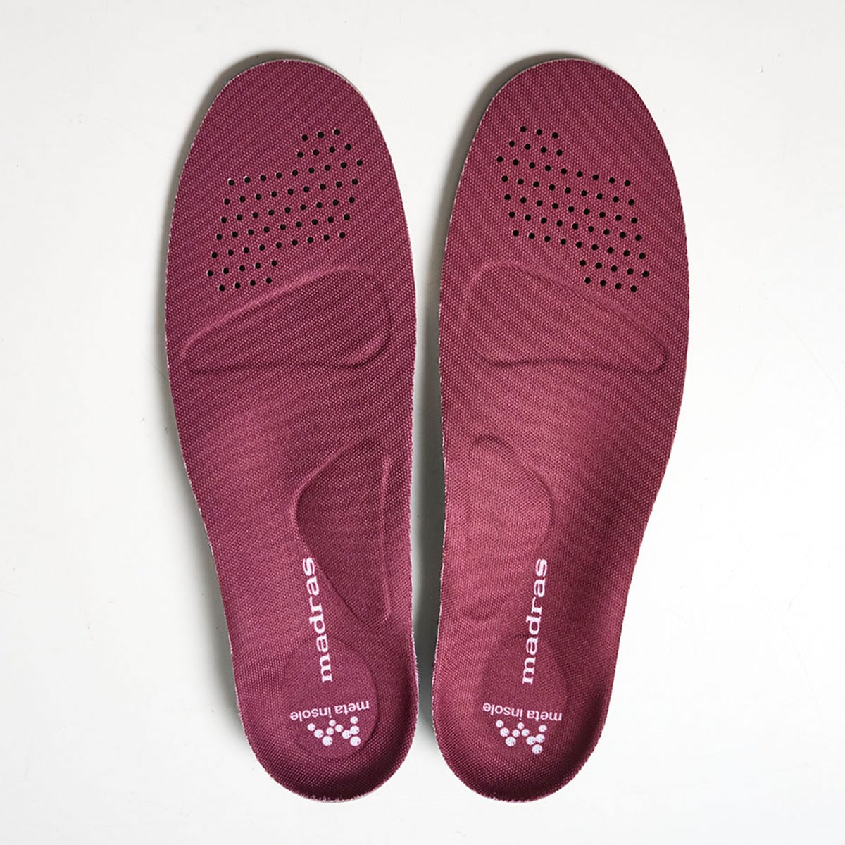 マドラス madras  meta インソール ユニセックスカップインソール アクティブタイプ【返品不可商品】 WINE Mサイズ（25.5～26.5）