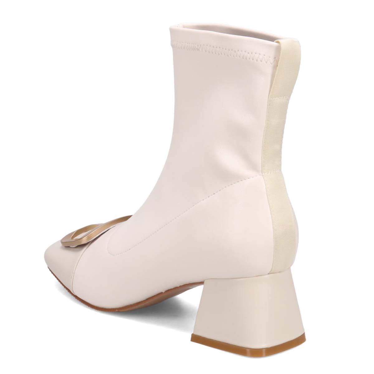 KATHARINE HAMNETT LONDON　スクエアトゥストレッチブーツ 041533 WHITE 23.0