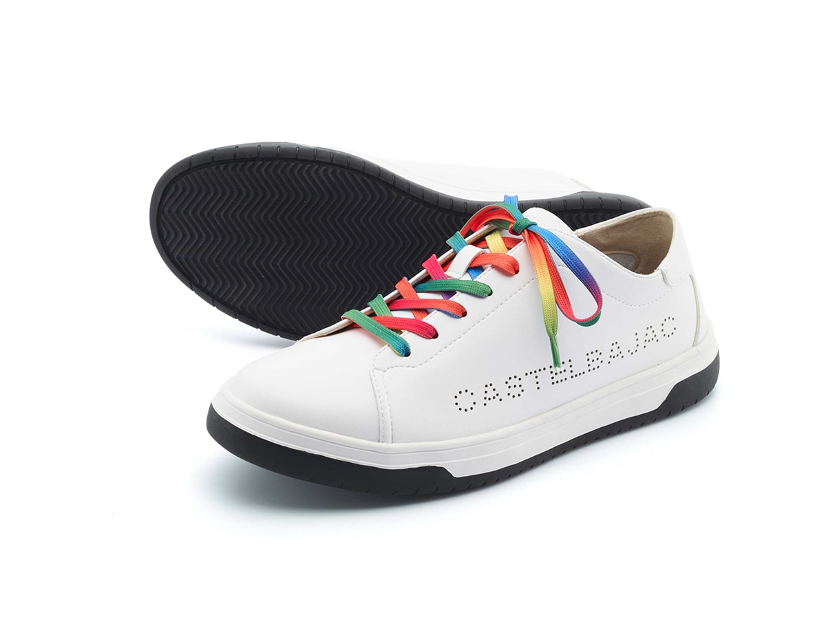 CASTELBAJAC　軽量アンライニングコートタイプスニーカー　12262 WHITE 25.0