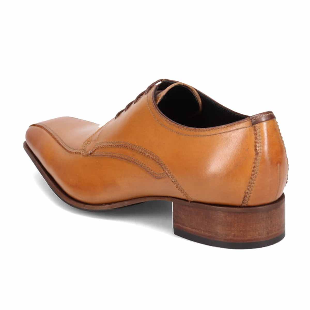 キャサリンハムネットロンドン KATHARINE HAMNETT LONDON  ロングノーズ・外羽根スワールモカドレスシューズ  31733 CAMEL 25.0