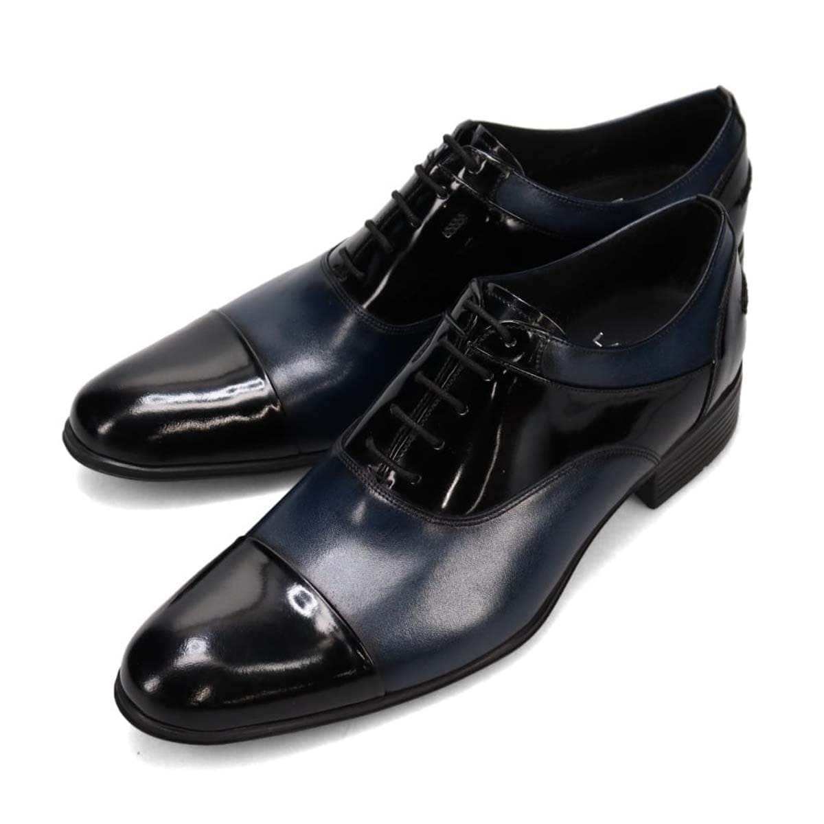 ランバンコレクション LANVIN COLLECTION 異素材MIXストレートチップオックスフォード　83503 NAVY 25.0