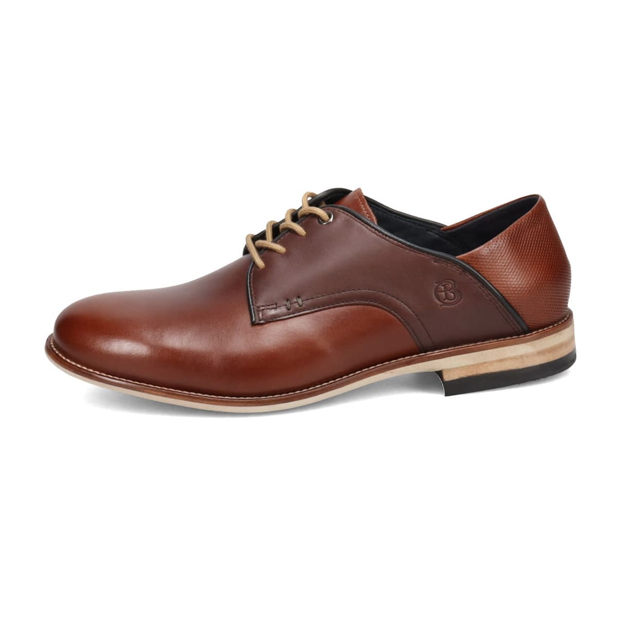 LANVIN en Bleu　異素材コンビネーション・レースアップシューズ　86331 BROWN 25.0