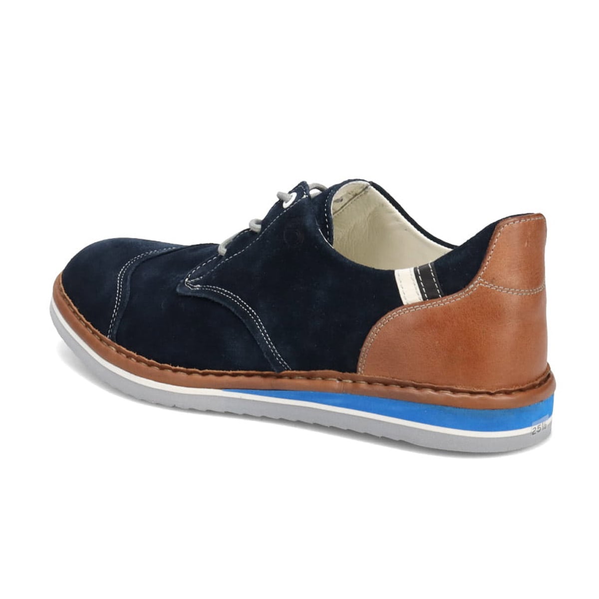 LANVIN en Bleu　アシンメトリーレースアップ カジュアルシューズ　86483 NAVY 25.0