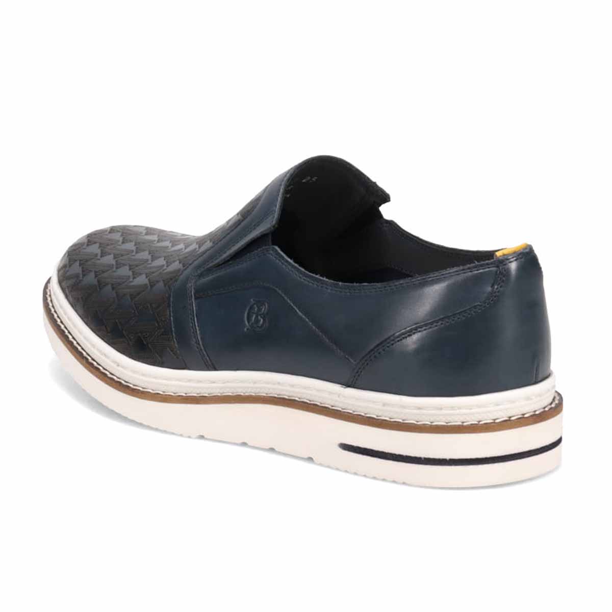 ランバンオンブルー LANVIN en Bleu  オンブルーシグネチャーロゴ レザースリッポンスニーカー  86513 NAVY 25.0