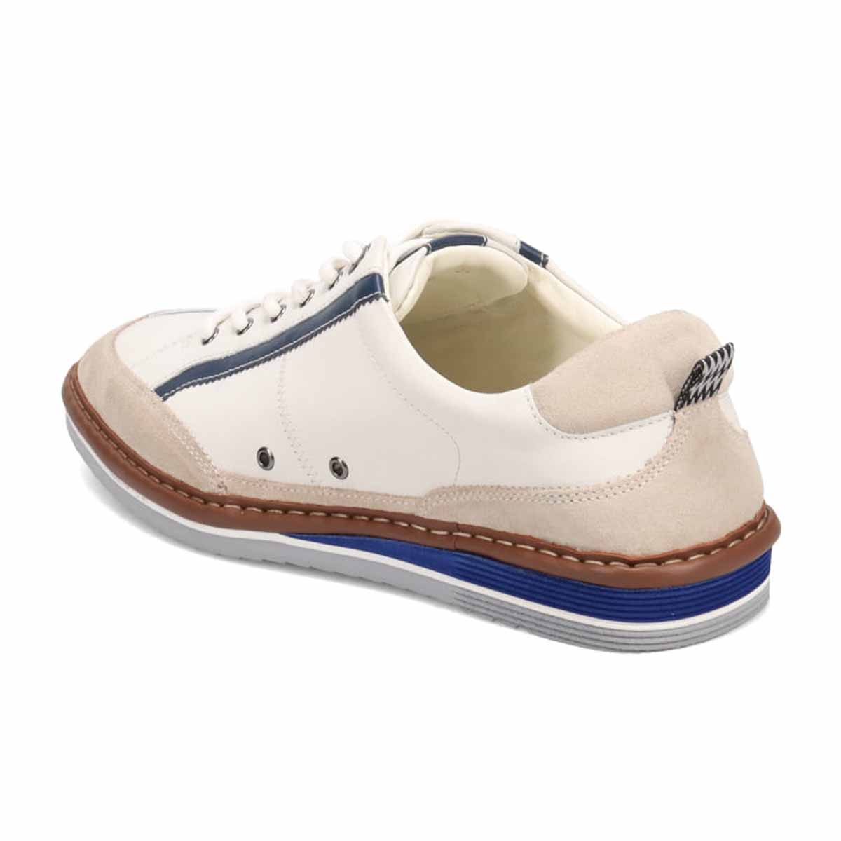 ランバンオンブルー LANVIN en Bleu  サイドラインレースアップスニーカー 86533 WHITE 25.0