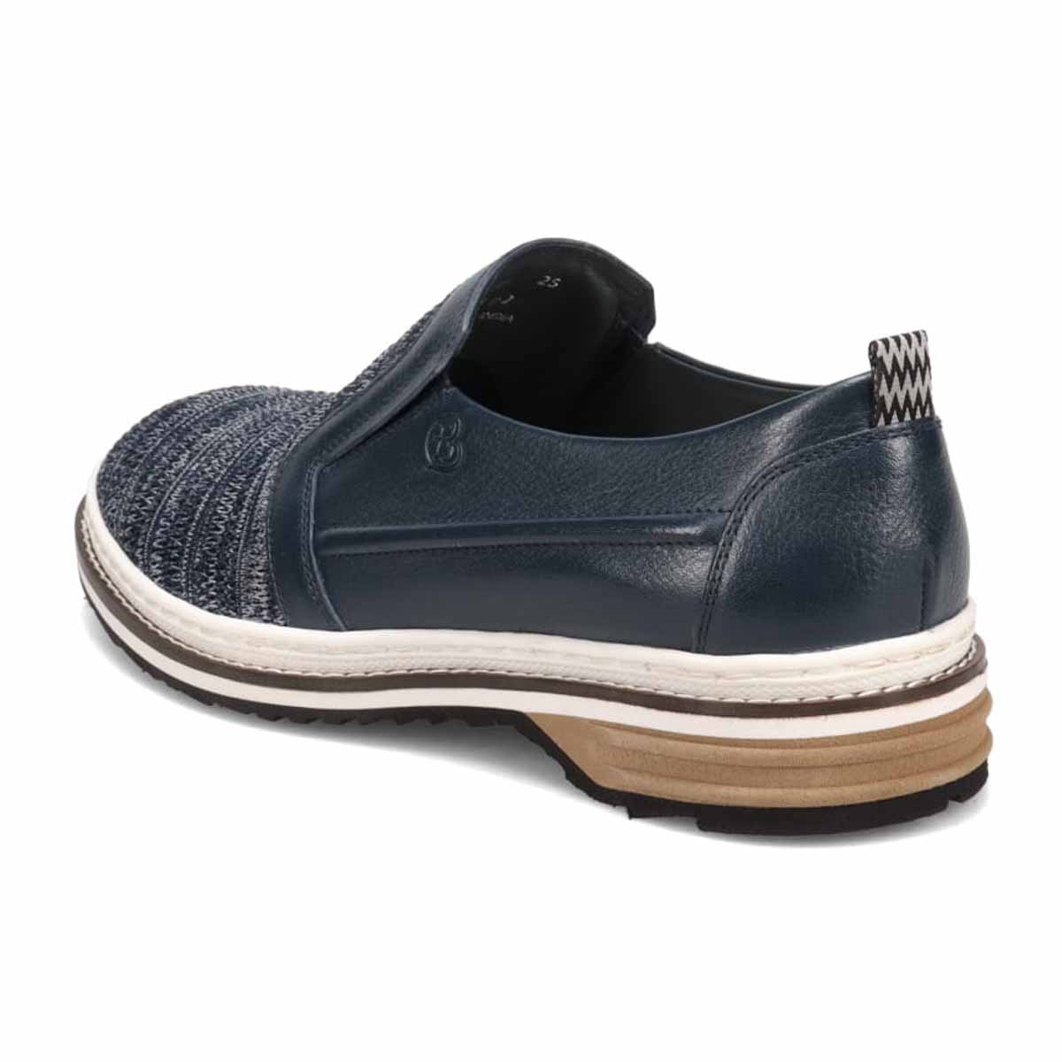 ランバンオンブルー LANVIN en Bleu  ニットスニーカーコンビネーションスリッポンシューズ 86538 NAVY 25.0