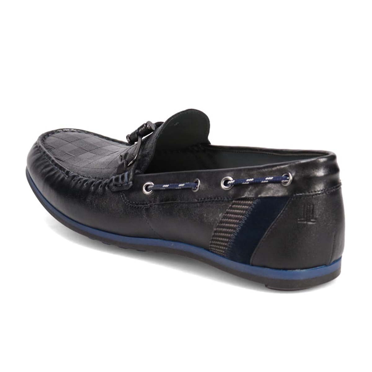 ランバンオンブルー LANVIN en Bleu 「Recovery Shiatsu Insole」搭載で指圧効果により血行をよくする。　フィッシングホックドライビングシューズ　86561R BLACK 25.0
