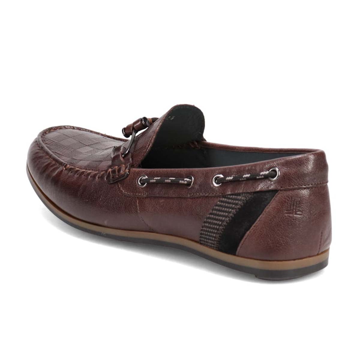 ランバンオンブルー LANVIN en Bleu 「Recovery Shiatsu Insole」搭載で指圧効果により血行をよくする。　フィッシングホックドライビングシューズ　86561R D-BROWN 25.0