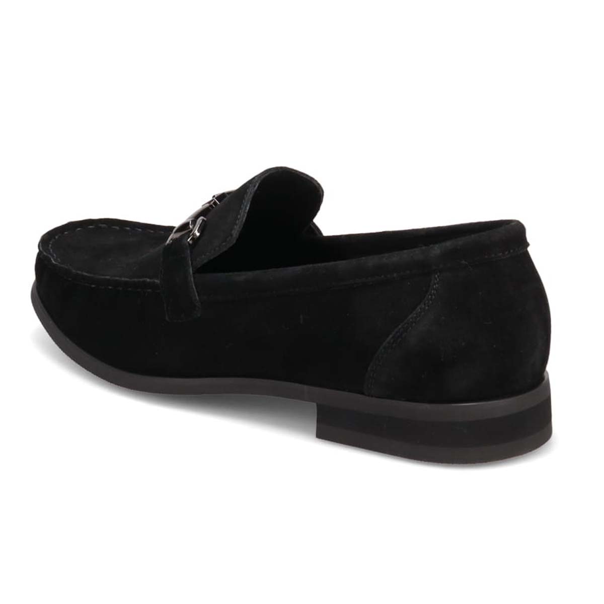 アビーロード ABBEY ROAD ビット金具付きスリッポンビジカジシューズ　AB9513 BLACK-SILKY 25.0