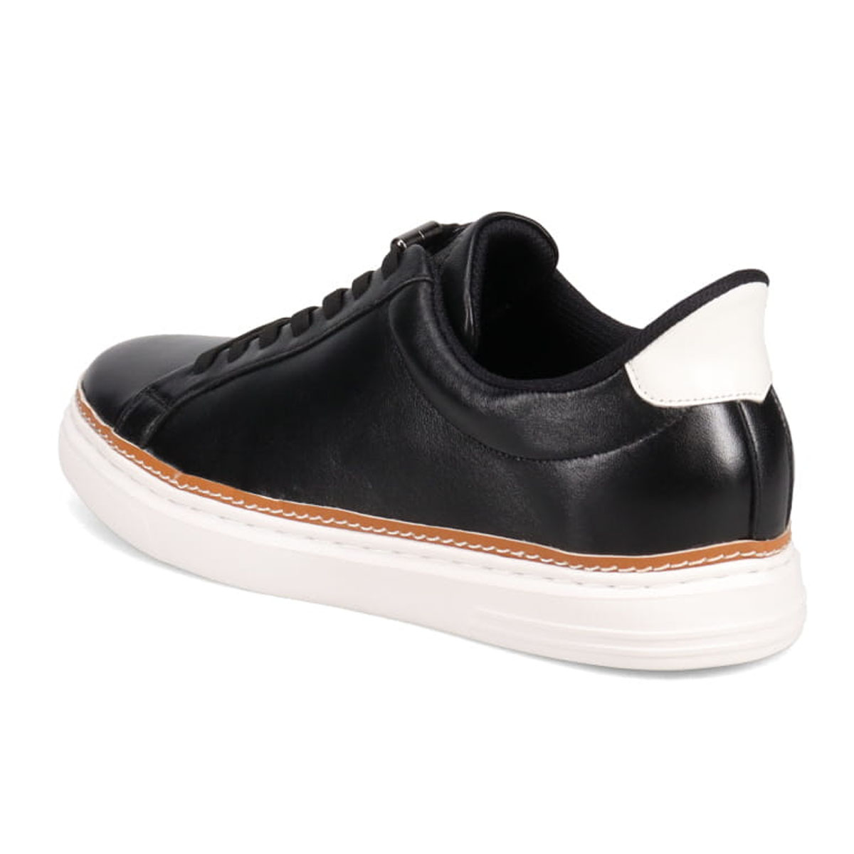 ビークラシック BEE CLASSIC　クイックフィット レザースニーカー　CB6050 BLACK/WHITE 25.0