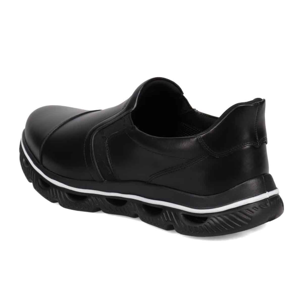 モデロ MODELLO 「Recovery Shiatsu Insole」搭載で指圧効果により血行をよくする。レザースリッポンスニーカー　DM3343R BLACK 25.0