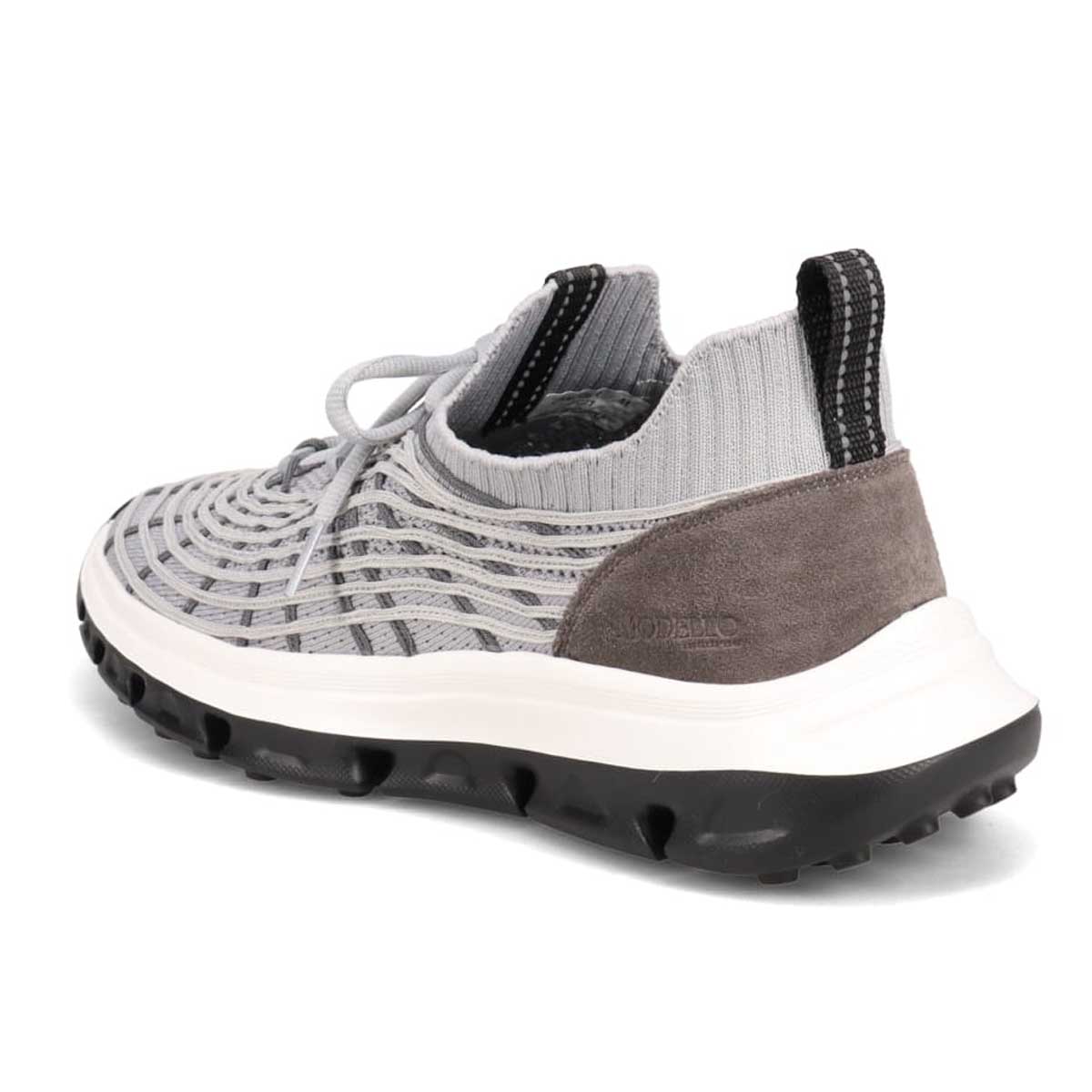 モデロ MODELLO 「リカバリーインソール」搭載で指圧効果により血行を115％促進。Recoveryメッシュニットスニーカー　DM6528R GRAY M