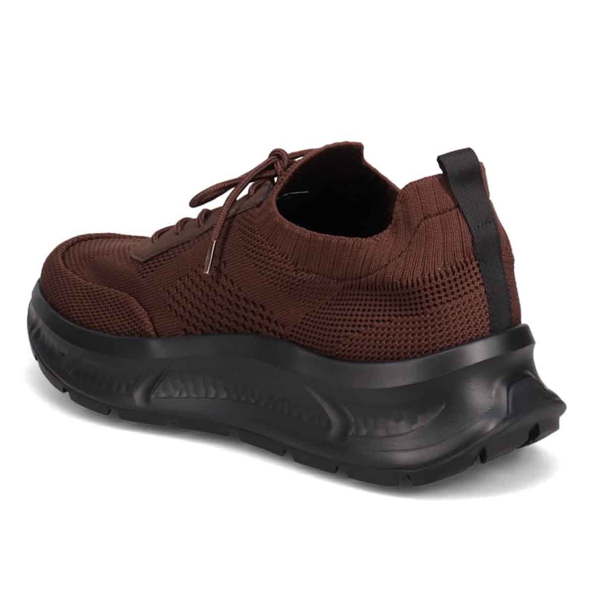 モデロ MODELLO 「Recovery Shiatsu Insole」搭載で指圧効果により血行をよくする。厚底ニット レースアップスニーカー　DM6530R D-BROWN 25.0