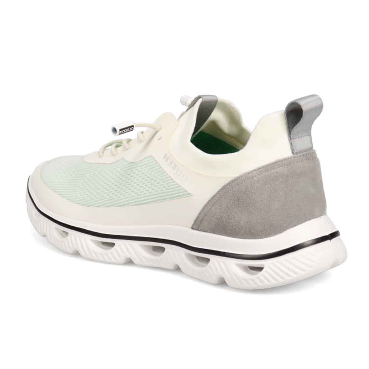 モデロ MODELLO 「リカバリーインソール」搭載で指圧効果により血行を115％促進。Recoveryニットスニーカー　DM6533R WHITE/GREEN M