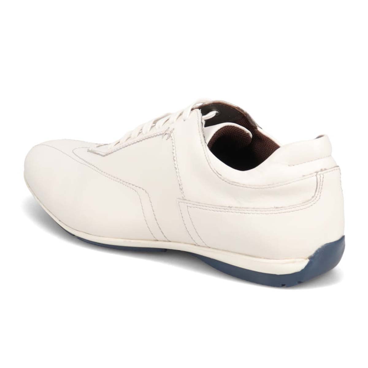 【抗菌消臭機能】さまざまなシーンに合わせやすい ドレスレザースニーカー DM6922 WHITE 25.0