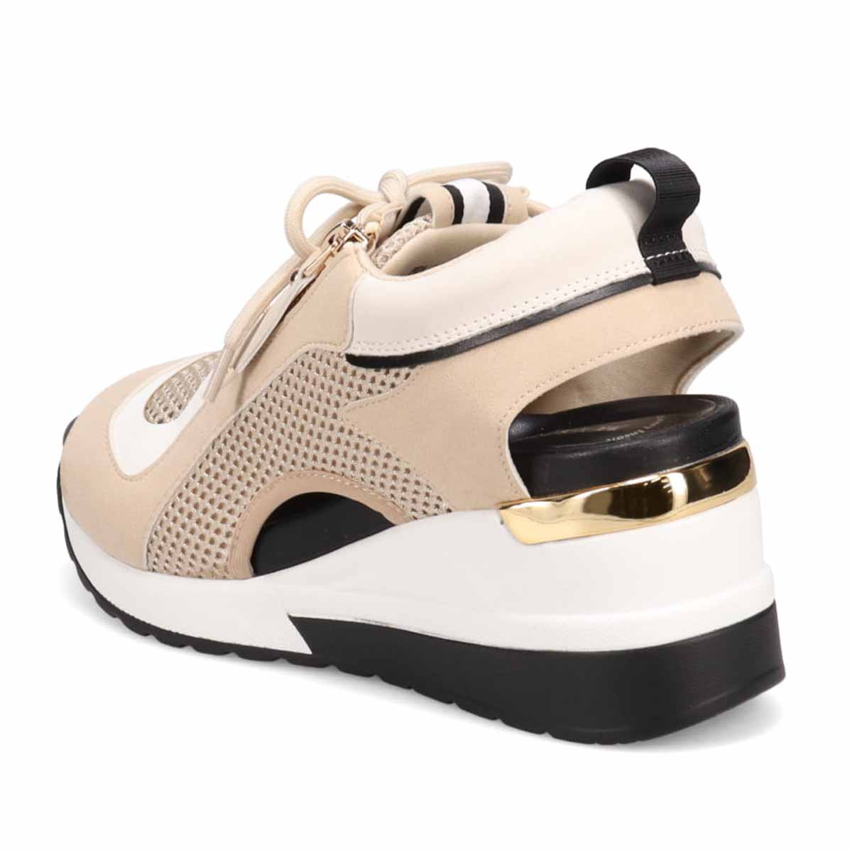 モデロ MODELLO 「リカバリーインソール」搭載で指圧効果により血行を115％促進。Recoveryヒールスニーカーサンダル　DML1940R BEIGE 23.0