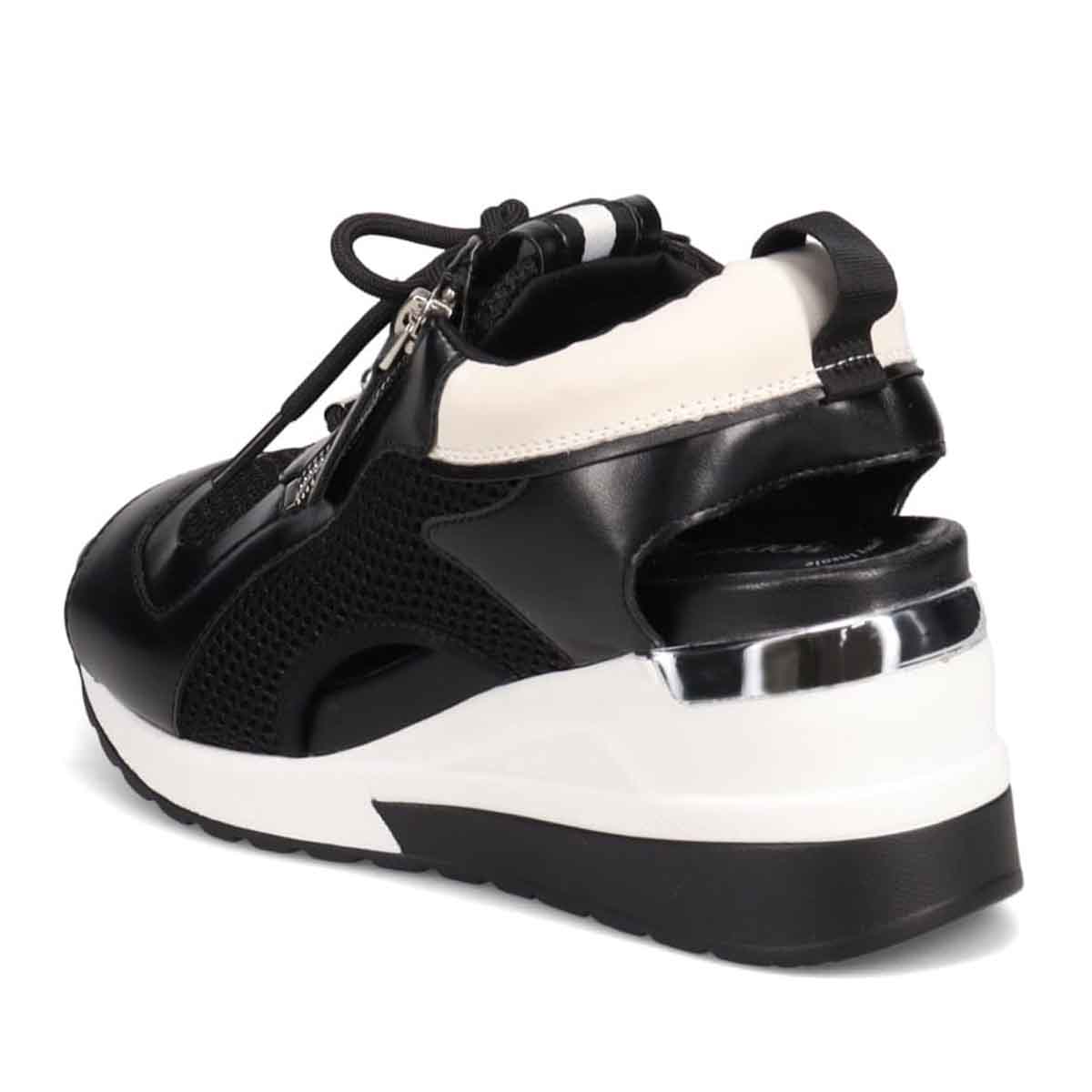 モデロ MODELLO 「リカバリーインソール」搭載で指圧効果により血行を115％促進。Recoveryヒールスニーカーサンダル　DML1940R BLACK 23.0