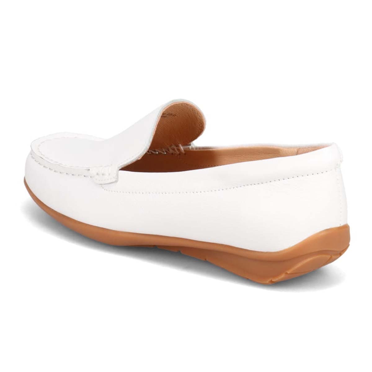 【撥水仕様】モデロ MODELLO 「Recovery Shiatsu Insole」搭載で指圧効果により血行をよくする。Recoveryスクエアトゥ モカシンシューズ  DML5500R WHITE 23.0