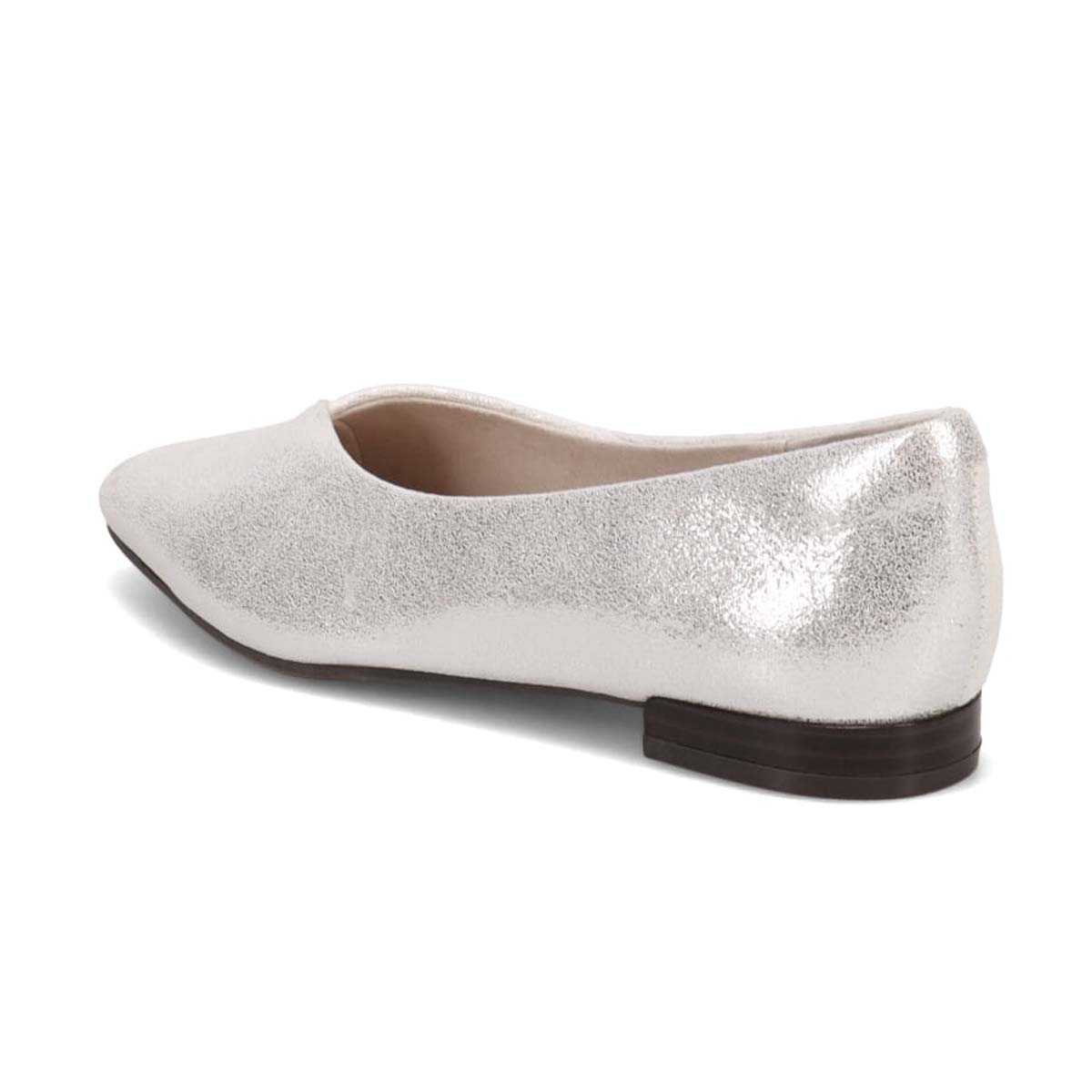 【撥水仕様】モデロ MODELLO 2.0cmヒール バレエシューズ  DML5501 SILVER/C 23.0