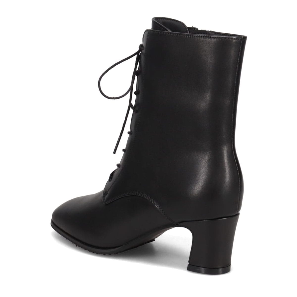 【撥水仕様】モデロMODELLO5.5cmヒールレースアップショートブーツDML5503X BLACK 23.0
