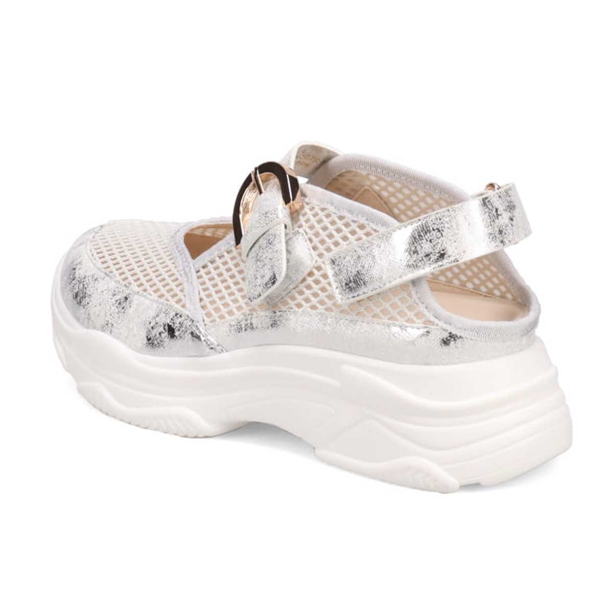 モデロ MODELLO 「リカバリーインソール」搭載で指圧効果により血行を115％促進。Recoveryスニーカーサンダル　DML5507R SILVER M（23～23.5ｃｍ）