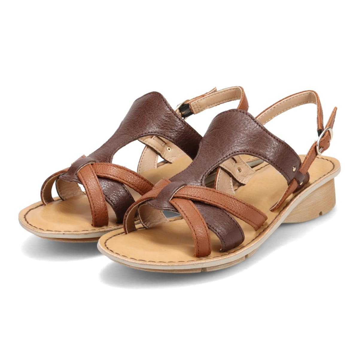 モデロ MODELLO クリーンナチュラル サンダル　DML7128 BROWN/C M　(23.0～23.5)