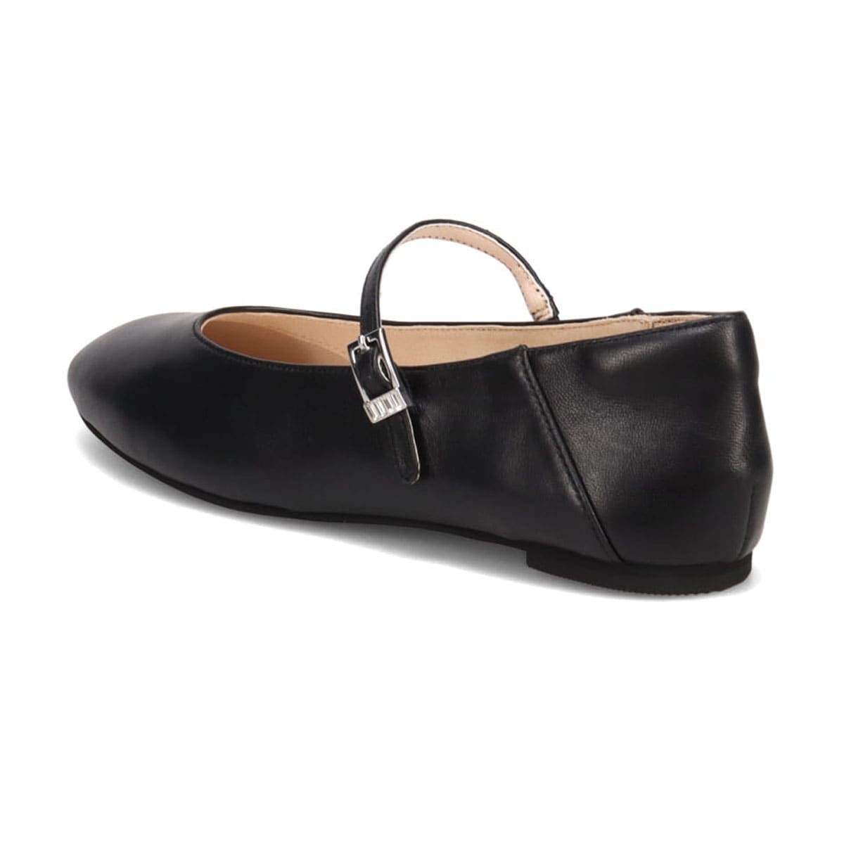 【撥水仕様】モデロ MODELLO 0.5ｃｍヒール 大人っぽく履ける ストラップ付きバレエシューズ  DML8816 BLACK 23.0