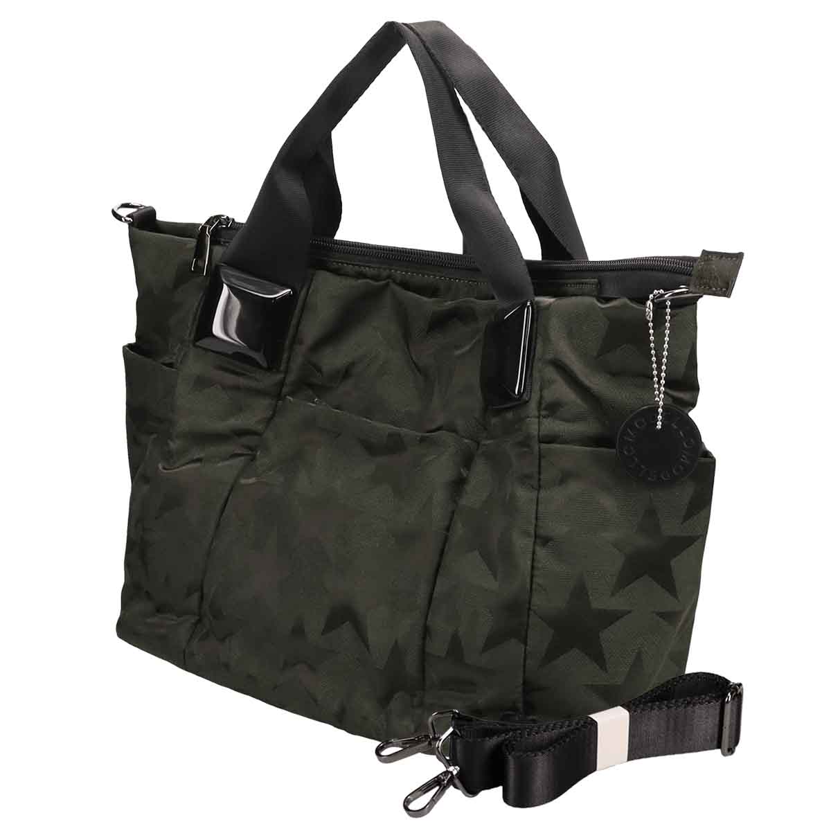 モデロ MODELLO　軽量ナイロン 2WAY マルチポケットトートバッグ　DMLB116 KHAKI-PRINT FREE
