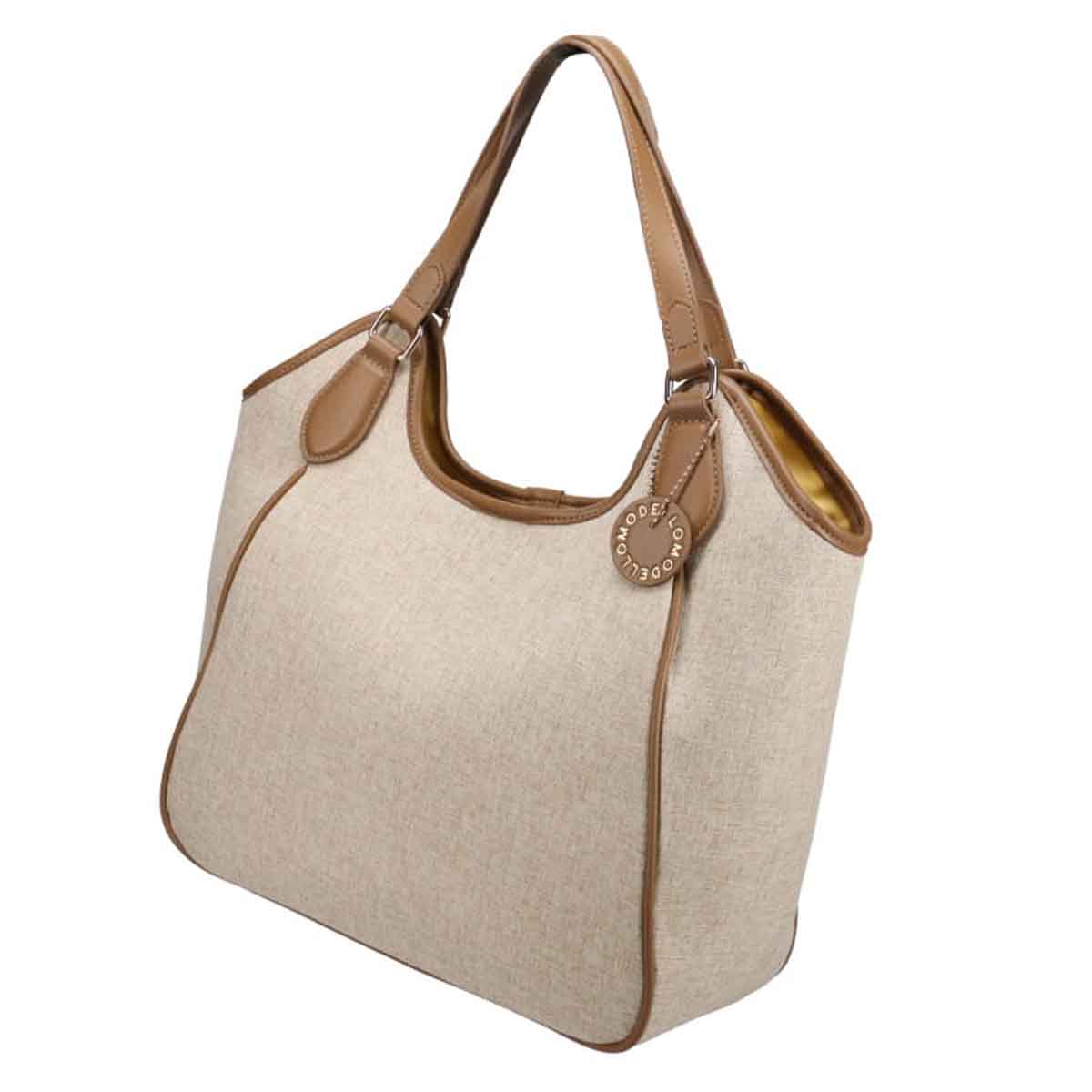 モデロ MODELLO　大人女性のためのエレガント キャンバストートバッグ　DMLB501 BEIGE FREE