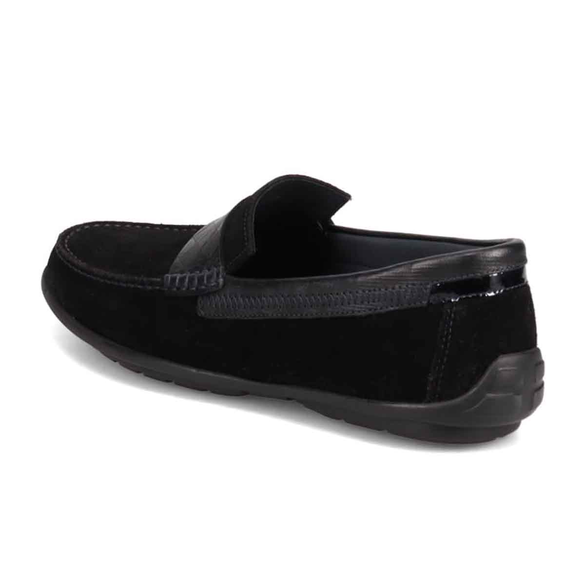 ランバンオンブルー LANVIN en Bleu 「Recovery Shiatsu Insole」搭載で指圧効果により血行をよくする。レザーカジュアルローファー　EB5000XR BLACK-VELOURS 25.0