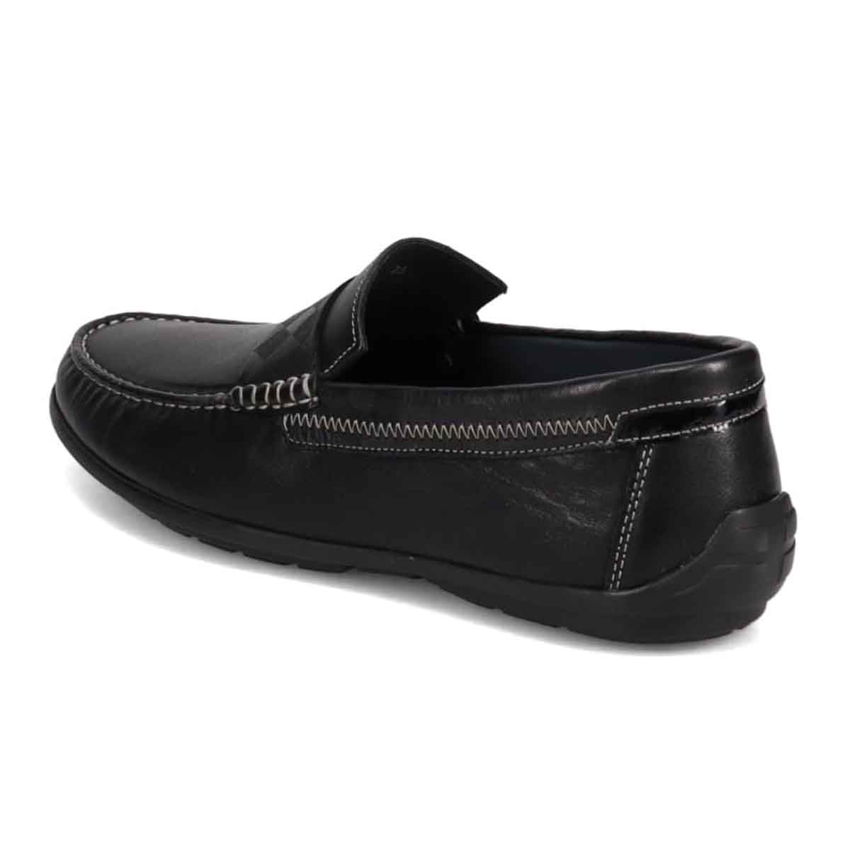 ランバンオンブルー LANVIN en Bleu 「Recovery Shiatsu Insole」搭載で指圧効果により血行をよくする。レザーカジュアルローファー　EB5000XR BLACK 25.0