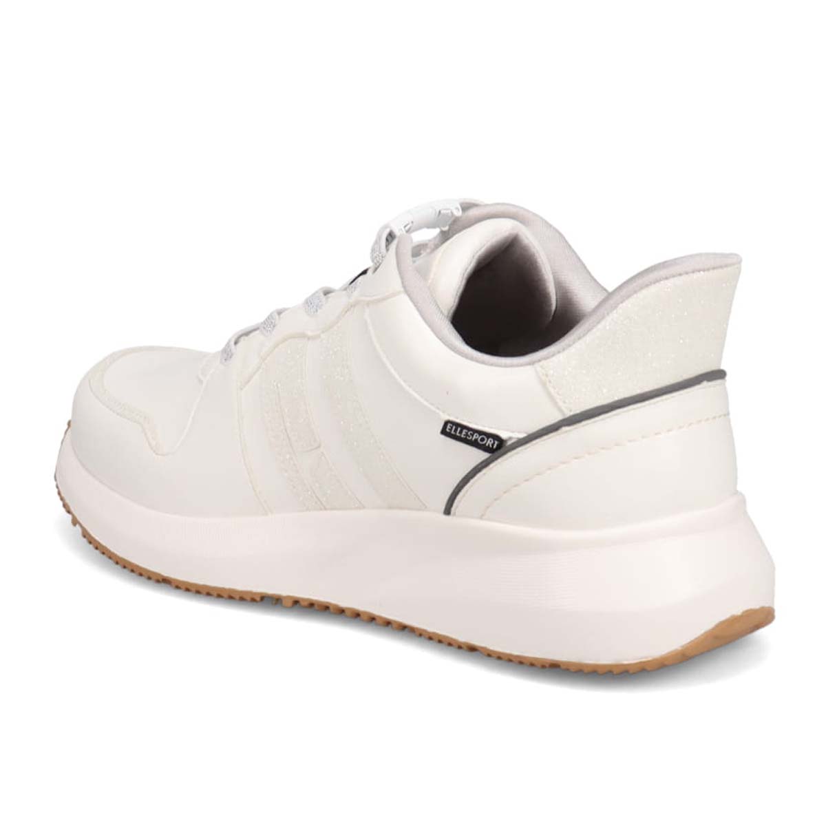 【4cm4時間防水設計】エル スポーツ ELLESPORT　軽量IPソールクイックフィットスニーカー　ESP12605 WHITE 23.0