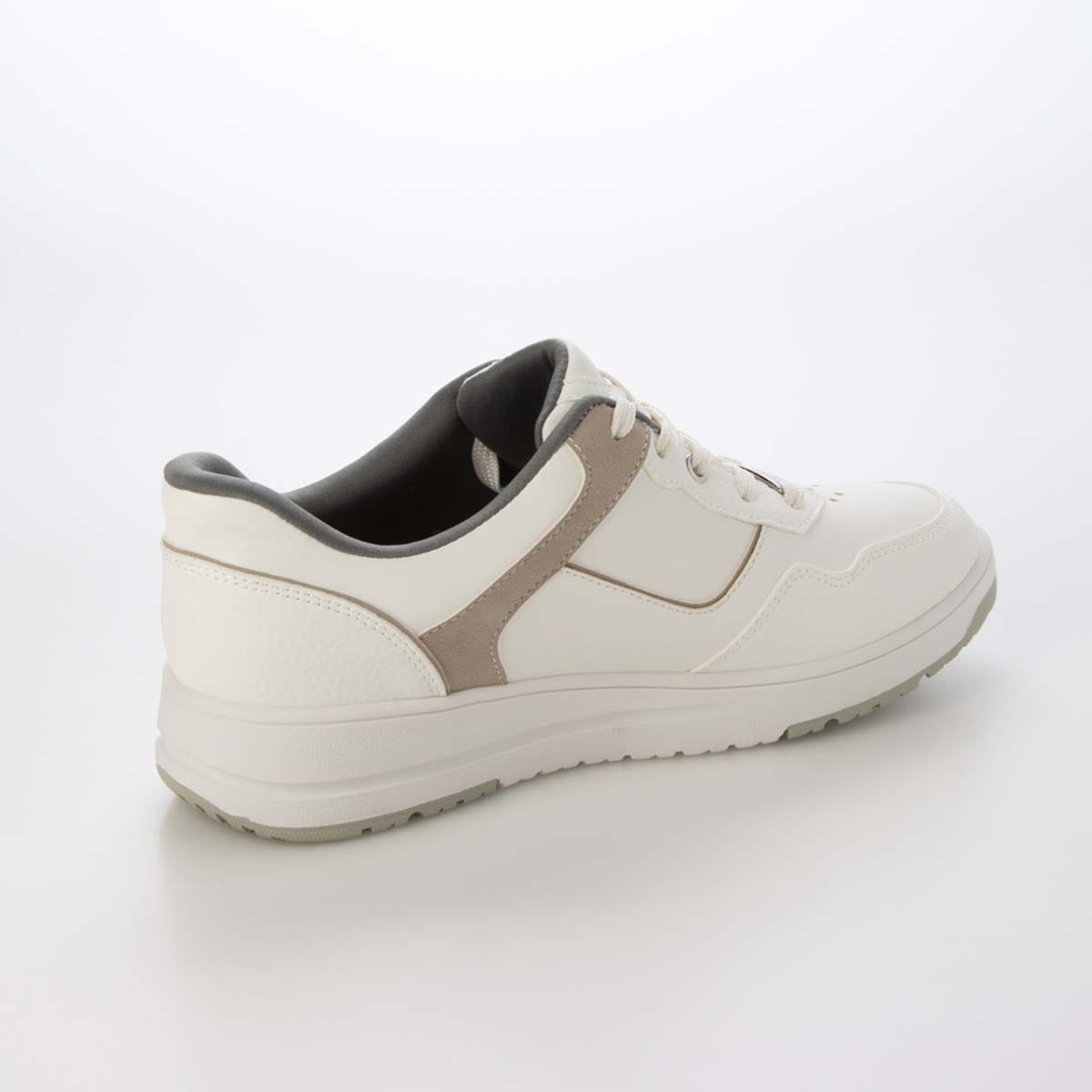 【4cm4時間防水設計】エル スポーツ ELLESPORT　厚底クイックフィットスニーカー     ESP12606 WHITE/GOLD 23