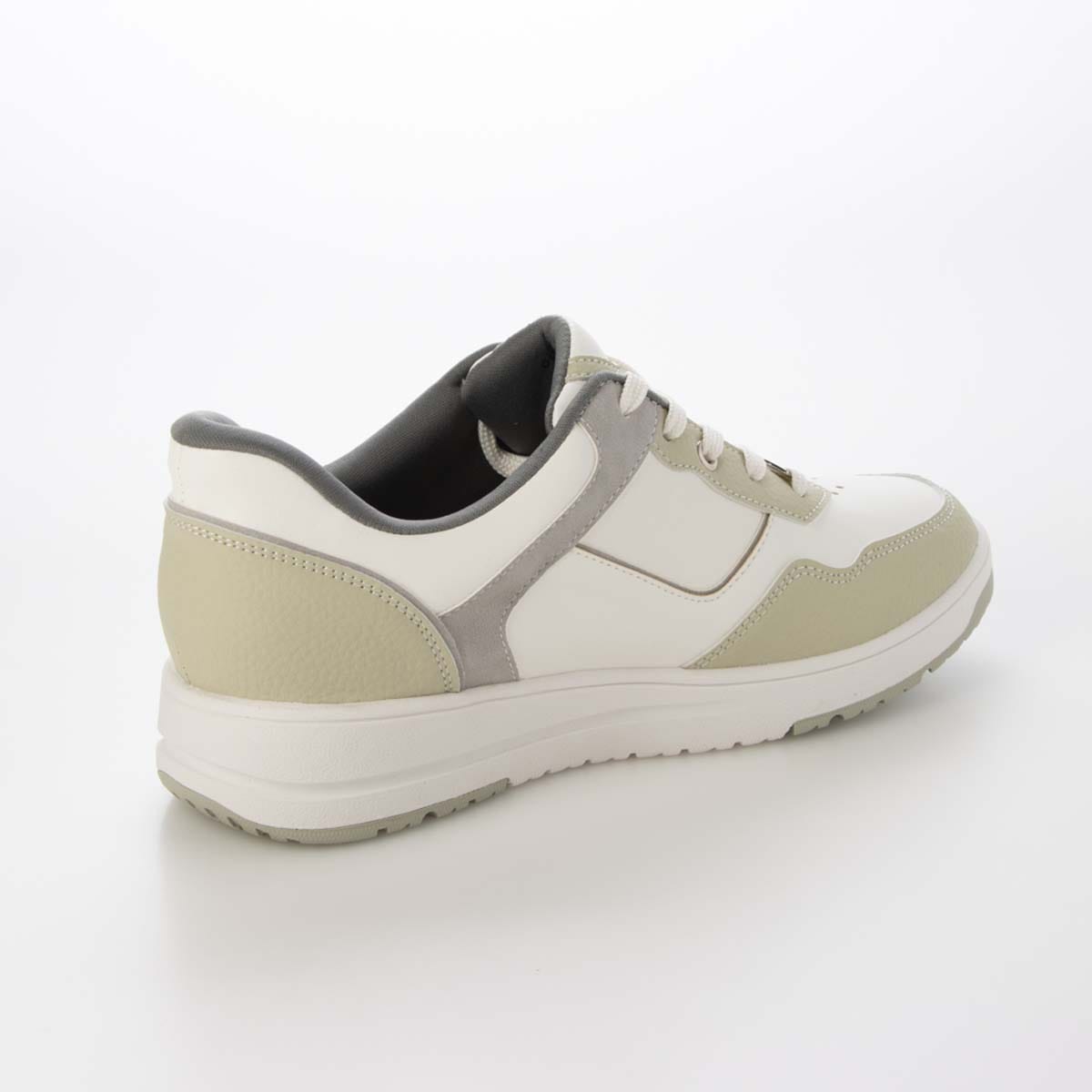 【4cm4時間防水設計】エル スポーツ ELLESPORT　厚底クイックフィットスニーカー     ESP12606 WHITE/MINT 23