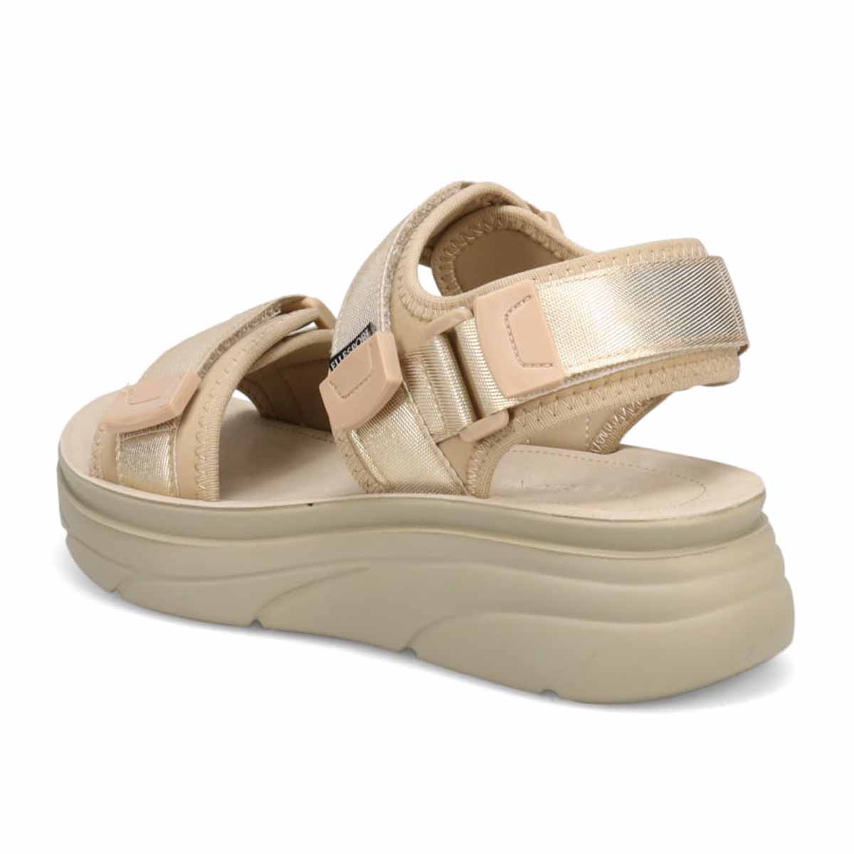 エル スポーツ ELLESPORT 　2本ベルト厚底スポーツサンダル　ESP12607 BEIGE M（23～23.5ｃｍ）