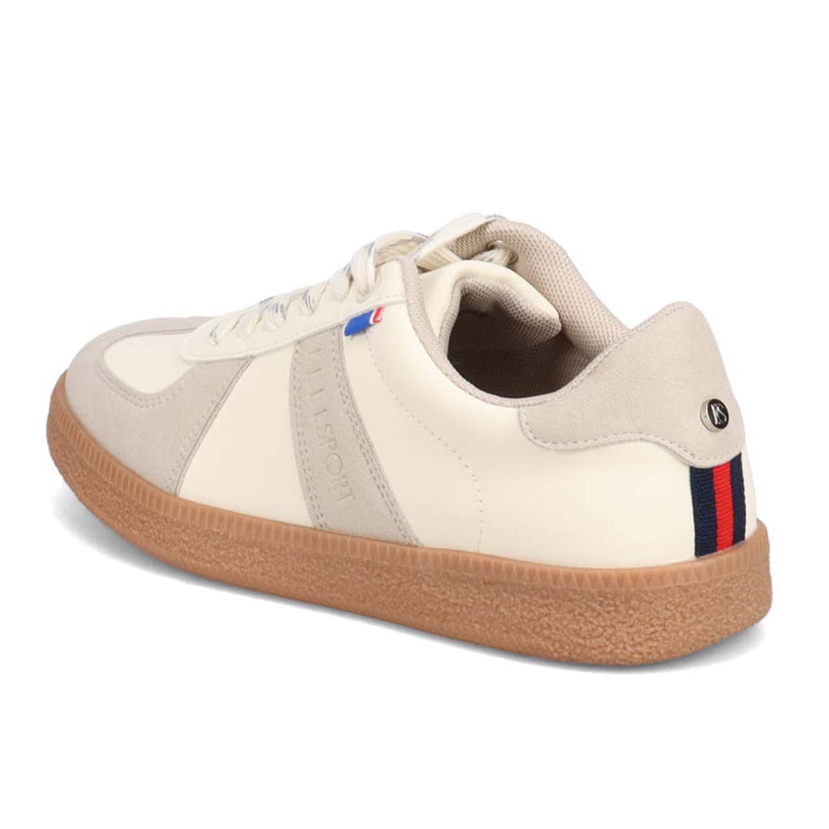 エル スポーツ ELLESPORT ジャーマントレーナースニーカー　ESP14508 WHITE 23.0