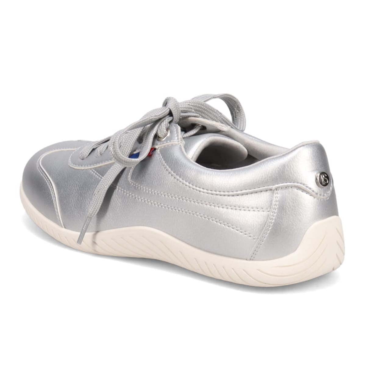 エル スポーツ ELLESPORT ドライビングレースアップスニーカー SILVER 23.0