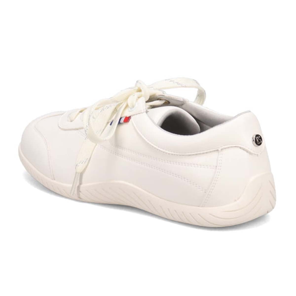 エル スポーツ ELLESPORT ドライビングレースアップスニーカー WHITE 23.0