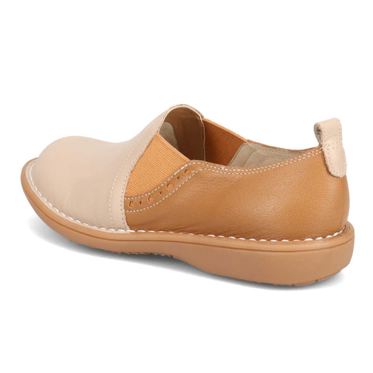 シティゴルフ Ｃｉｔｙ　Ｇｏｌｆ ゆったり足入れアウトステッチ製法のカジュアルシューズ　GFL20116 L-BEIGE/BROWN 23.0