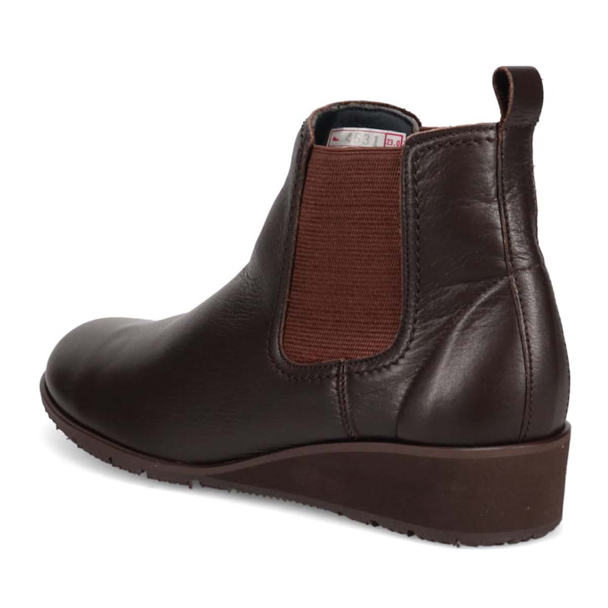 【防滑ソールタイプ】HIROKO KOSHINO　しっとり＆ソフトな牛革を使用した  カジュアルショートブーツ  HKL4630AH D-BROWN 23.0