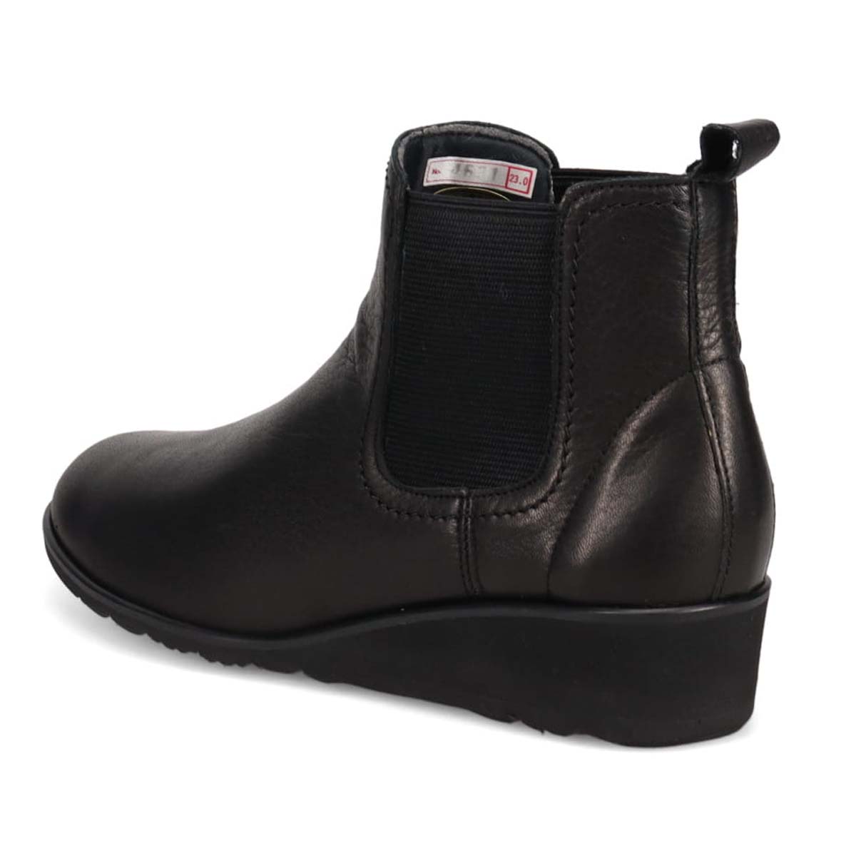 HIROKO KOSHINO しっとり＆ソフトなさわり心地が特徴の牛革を使用した ショート丈 サイドゴアブーツ  HKL4631 BLACK 23.0