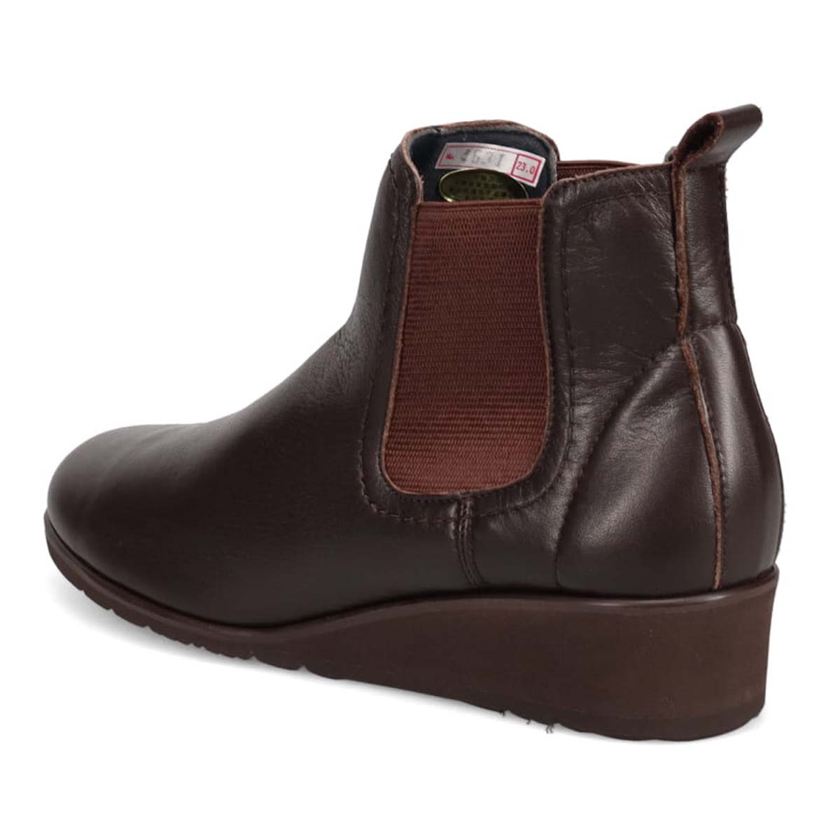 HIROKO KOSHINO しっとり＆ソフトなさわり心地が特徴の牛革を使用した ショート丈 サイドゴアブーツ  HKL4631 D-BROWN 23.0