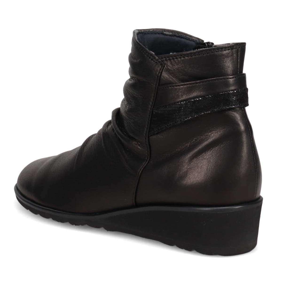 HIROKO KOSHINO キレイ目シルエット 柔らか素材 ショートブーツ   HKL4633 BLACK 23.0